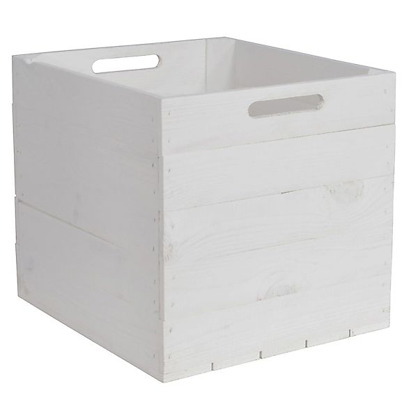 CHICCIE Holzkiste Kallax Aufbewahrungsbox Weiß 33x38x33cm günstig online kaufen