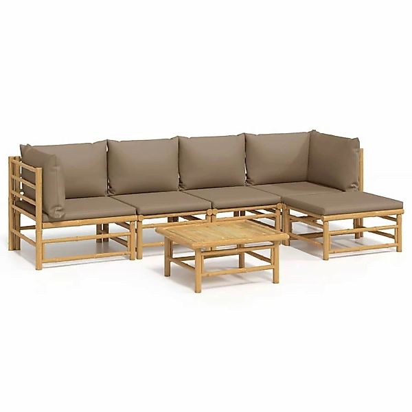 vidaXL Gartenlounge-Set 6-tlg. Garten-Lounge-Set mit Kissen günstig online kaufen