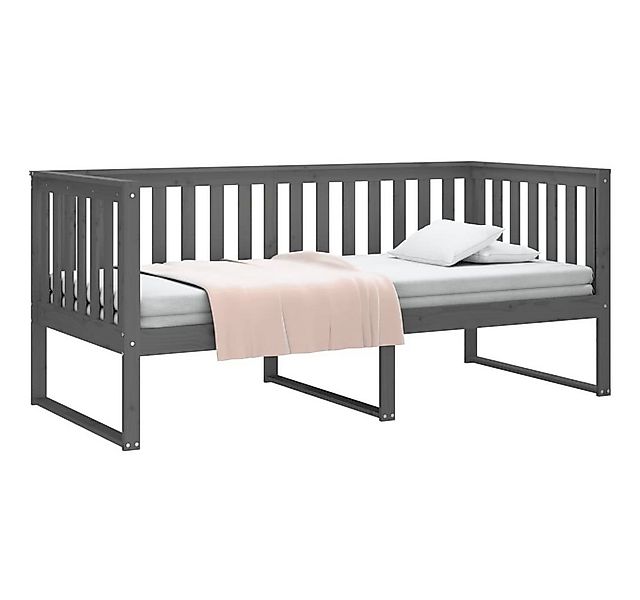 furnicato Bett Tagesbett Grau 90x190 cm Massivholz Kiefer (1-tlg) günstig online kaufen