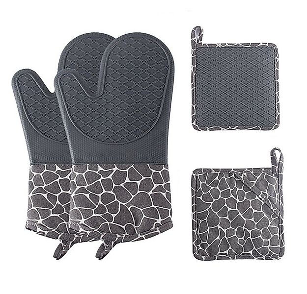 Auledio Topflappen Ofenhandschuhe 230°C Hitzebeständig - Rutschfest Silikon günstig online kaufen