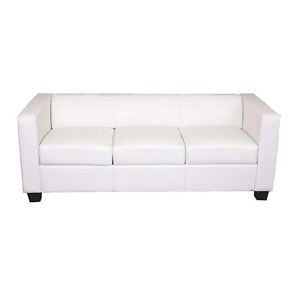 MCW 3er Sofa Lille Kunstleder Weiß günstig online kaufen