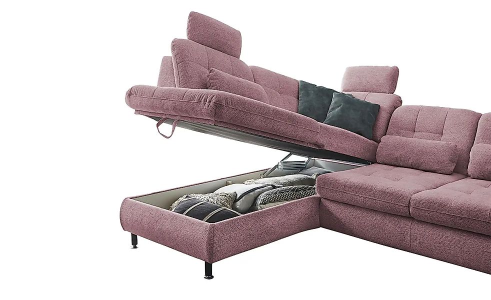 Lounge Collection Ecksofa  LIORA ¦ rosa/pink Polstermöbel > Sofas > 3-Sitze günstig online kaufen