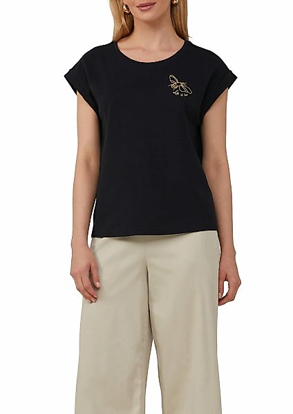 s.Oliver BLACK LABEL T-Shirt, mit Motiv Print günstig online kaufen