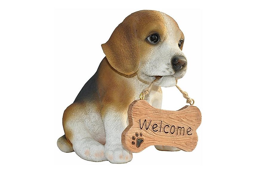 dazikemo Gartenfigur Gartenfigur Dekofigur Hund Beagle Willkommen günstig online kaufen