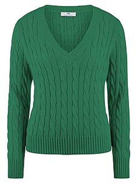 V-Pullover Peter Hahn grün günstig online kaufen