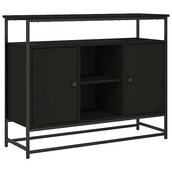 vidaXL Sideboard Schwarz 100x35x80 cm Holzwerkstoff 835539 günstig online kaufen