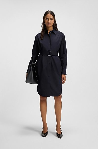 BOSS ORANGE Hemdblusenkleid "Delegant Premium Damenmode", mit Gürtel mit D- günstig online kaufen