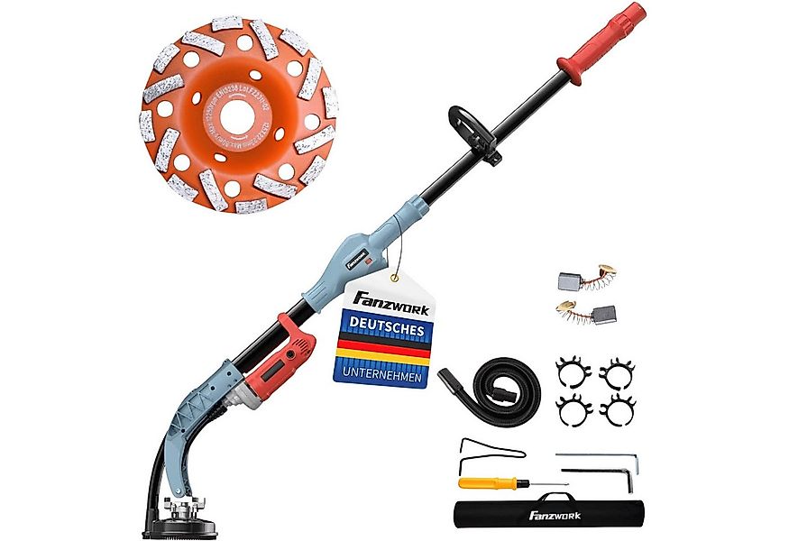 Fanzwork Winkelschleifer Betonschleifer 1010W mit Teleskopstange bis 1,20 m günstig online kaufen