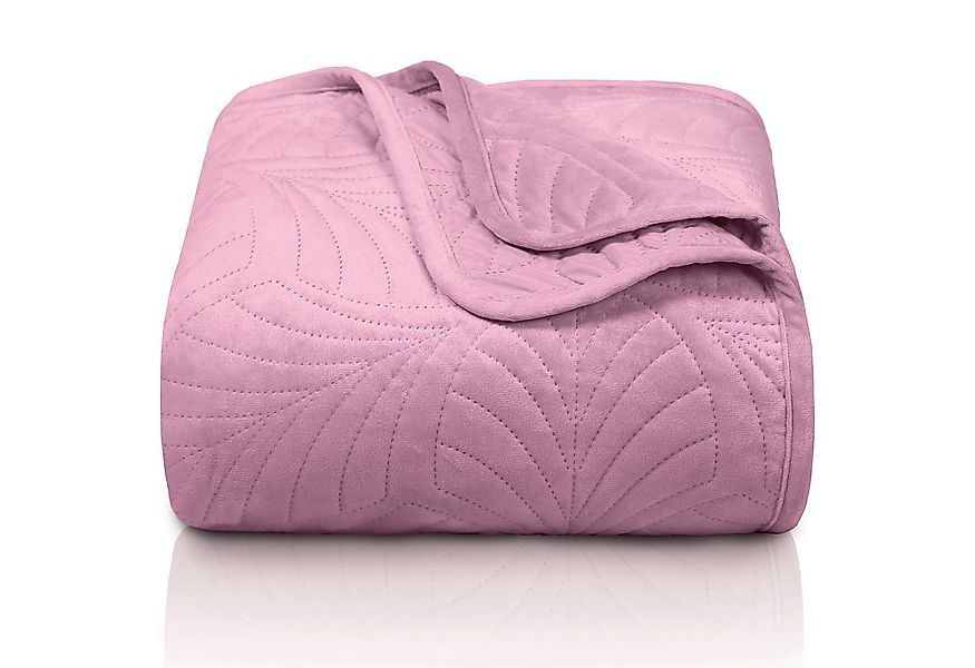 Gräfenstayn Tagesdecke Premium - Bettüberwurf mit Steppung & Blatt-Design, günstig online kaufen