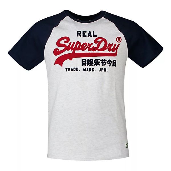 Superdry Vintage Logo Duo Raglan 220 Kurzarm T-shirt S Ice Marl günstig online kaufen