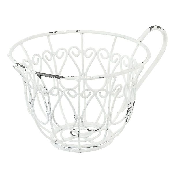 Viana Gartenfigur Shabby Chic Pflanztopf Metall günstig online kaufen