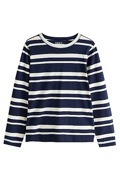 Next Blusenshirt Langärmeliges Rundhalsoberteil aus 100 % Baumwolle (1-tlg) günstig online kaufen