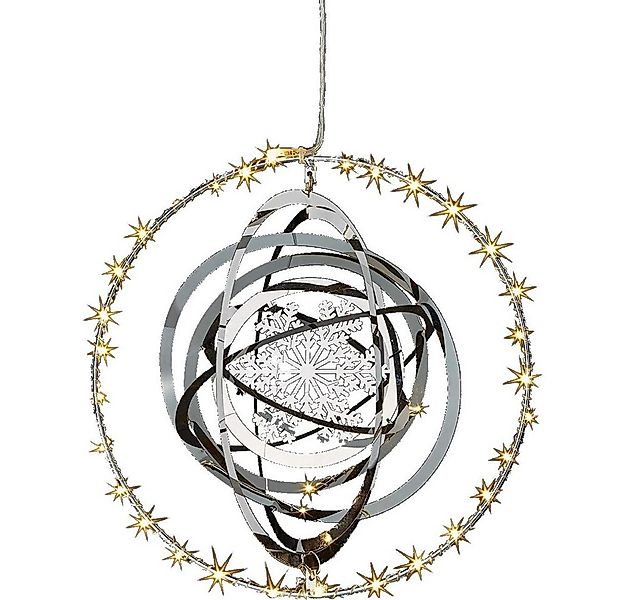 Seasonals Beleuchtetes Fensterbild 1063 3D Hänger Kreis 30er warmweiß 3xAA günstig online kaufen