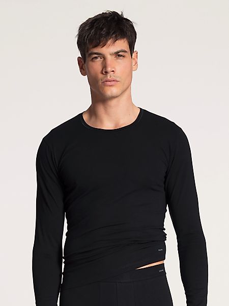 CALIDA Langarmshirt "Cotton Code", Rundhals-Ausschnitt, Single Jersey, form günstig online kaufen