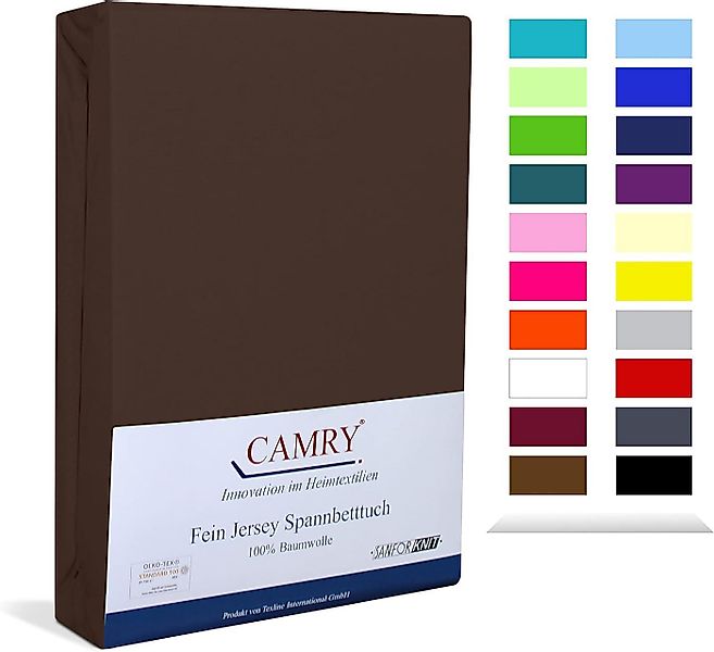 Camry Spannbettlaken CLASSIC, Jersey Baumwolle, Gummizug: rundum, viele Far günstig online kaufen