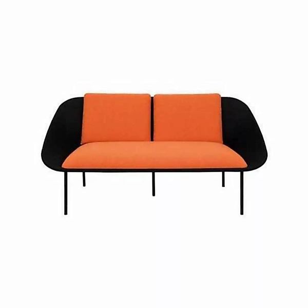 JVmoebel 2-Sitzer Schwarz-Oranger 2-Sitzer Arbeitszimmer Polster Modern Cou günstig online kaufen