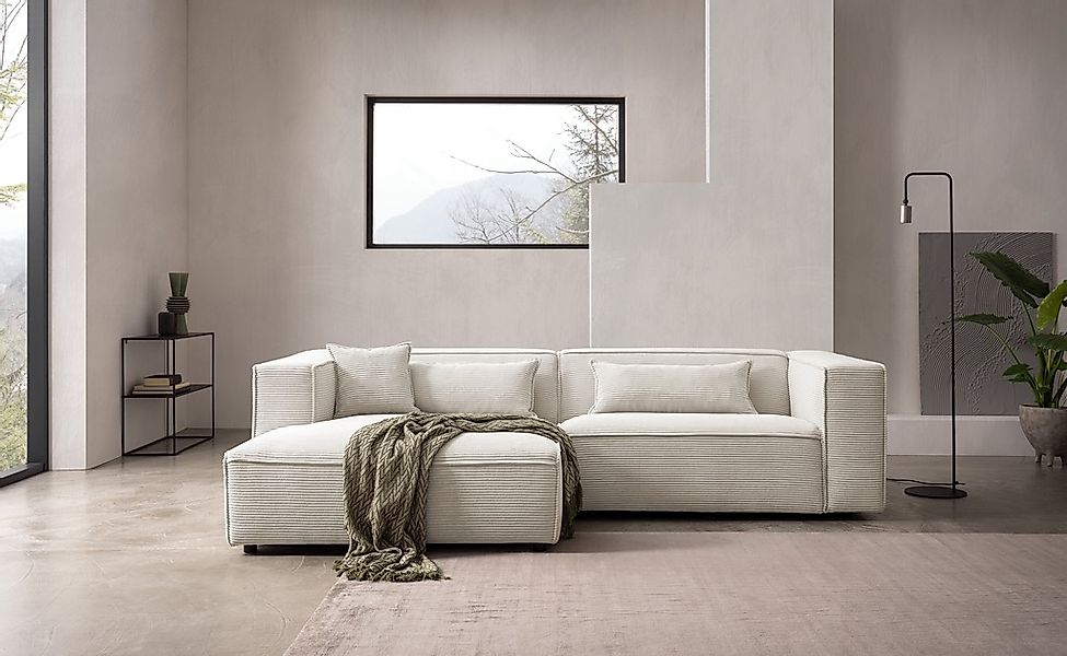 LeGer Home by Lena Gercke Ecksofa »PIARA mit Kedernaht in Cord oder Leineno günstig online kaufen