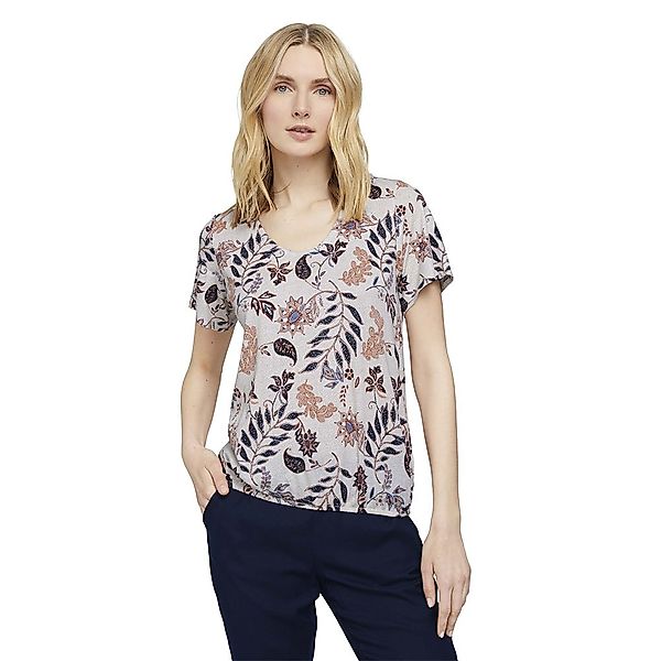 Tom Tailor Kurzarm T-shirt XL White Floral Design günstig online kaufen