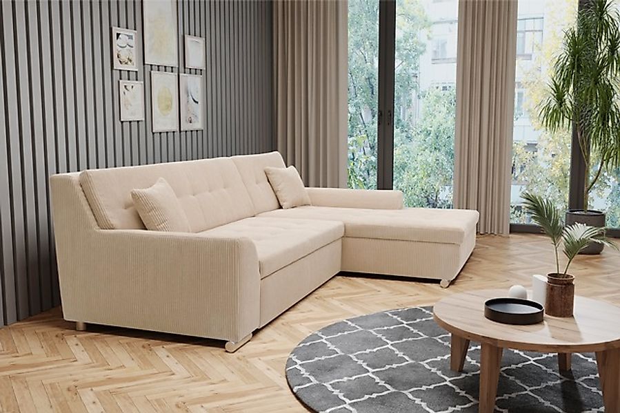 DOMO collection Ecksofa »Treviso viele Bezüge, auch in Cord, L-Form, B/T/H: günstig online kaufen
