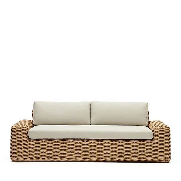 Garten Lounge Sofa aus Kunstrattan Polster Auflagen günstig online kaufen