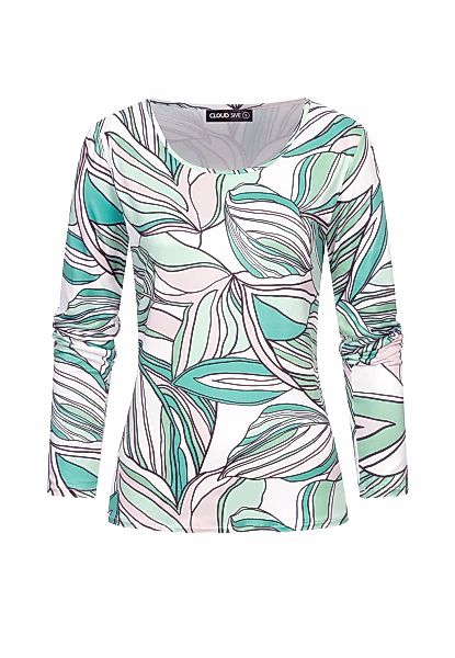 CLOUD 5IVE Longsleeve "CLOUD 5IVE Langarm Top mit Blätter Print" 1 Stk. günstig online kaufen