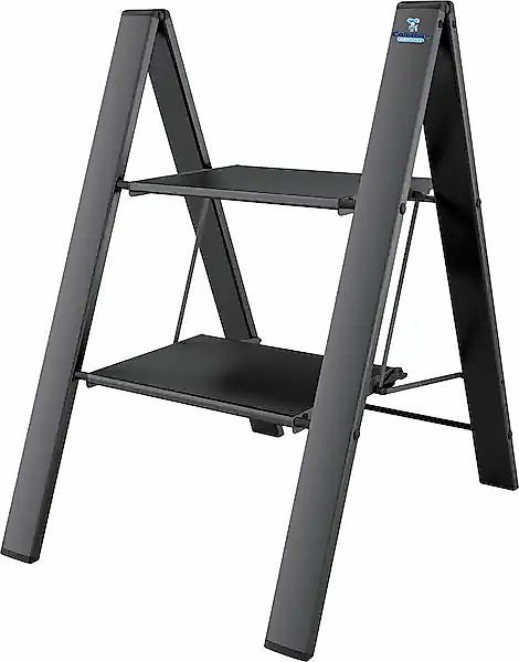 Bischof Colombo Trittleiter »Leonardo Black 1«, 2-stufig, Tragkraft 150 kg, günstig online kaufen