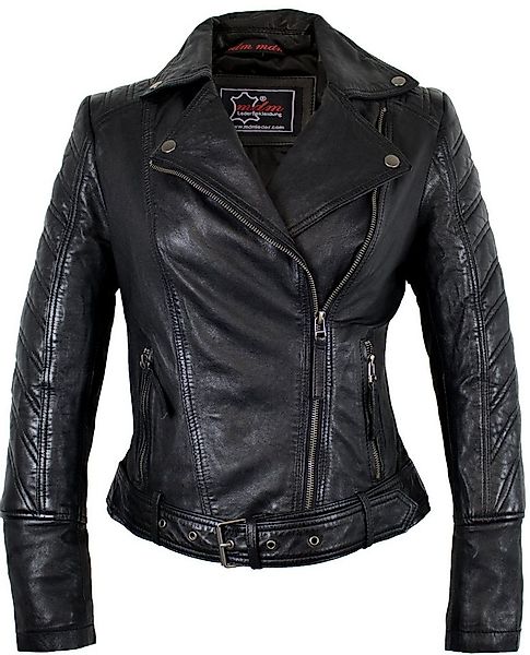 MDM Bikerjacke Damen Lederjacke Echtleder Leichte Sommer Lederjacke für Dam günstig online kaufen