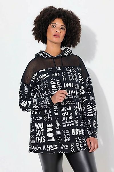 Angel of Style Sweatshirt Long-Hoodie oversized Wording-Muster Kapuze günstig online kaufen