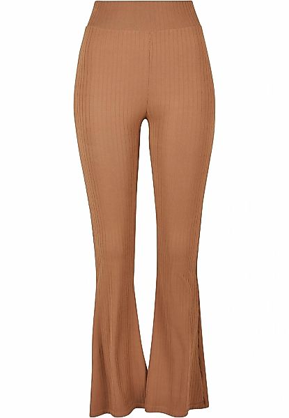 URBAN CLASSICS Leggings "Urban Classics Damen Ladies High Waist Rib Flared günstig online kaufen