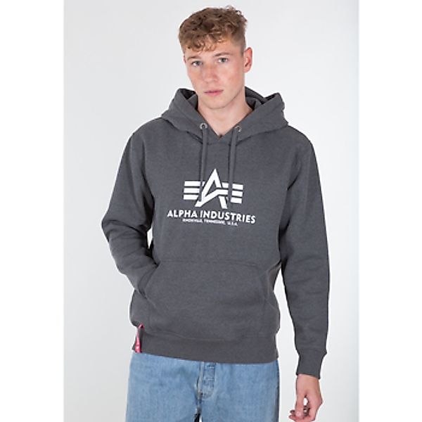 Alpha  Sweatshirt Basic Hoodie - charcoal heather/white günstig online kaufen