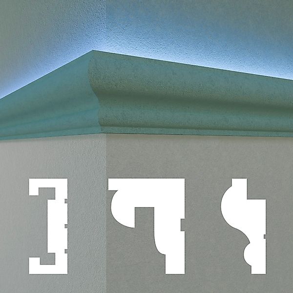 Hexim Stuckleiste DLED-07, Maxi-Sparpaket, LED Fassadenprofil günstig online kaufen