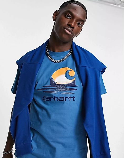 Carhartt WIP – Lagoon C – T-Shirt in Blau günstig online kaufen