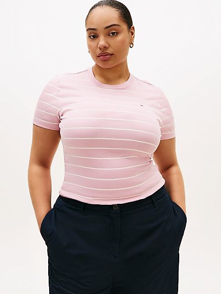 Tommy Hilfiger Curve T-Shirt "CRV SLIM CODY C-NK SS" in großen Größen günstig online kaufen