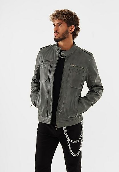 Bolongaro Trevor Lederjacke FABIO RACER Weiches Leder, gewalktes Finish, Pa günstig online kaufen