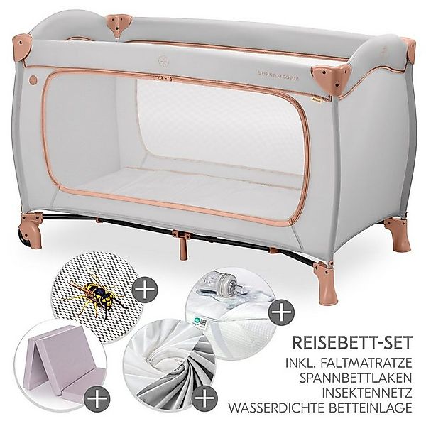 Hauck Baby-Reisebett Sleep N Play Go Plus XXL Set - Dusty Cork, Kinder Reis günstig online kaufen