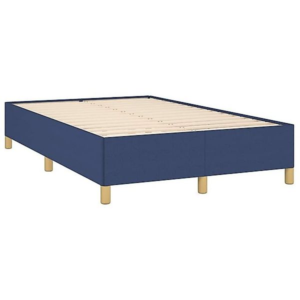 vidaXL Bett Bettgestell ohne Matratze Blau 120x190 cm Stoff günstig online kaufen