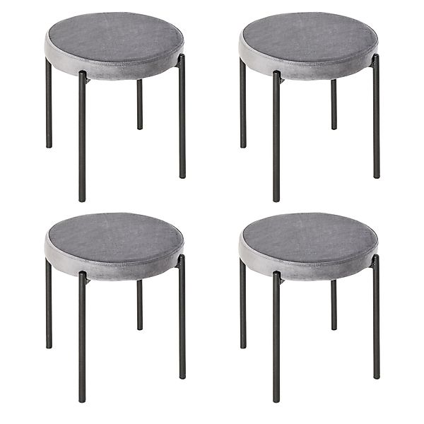HOMCOM 4er-Set Esszimmerhocker Metall günstig online kaufen