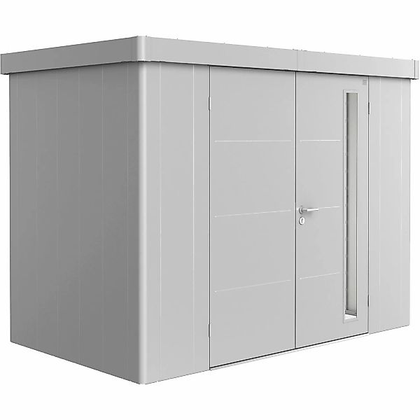 Biohort Gerätehaus Neo 1C Doppeltüre Silber-Metallic günstig online kaufen