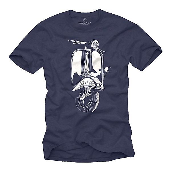 MAKAYA T-Shirt Herren Vintage Hippie Roller günstig online kaufen