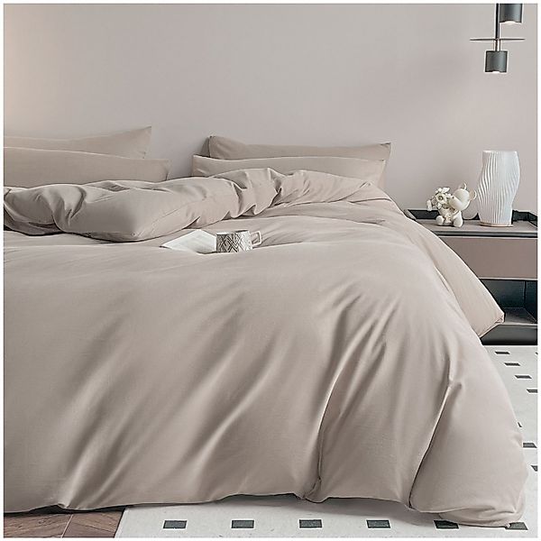 KEAYOO Bettwäsche Biber Bettwäsche, 2 teilig, Einfarbige Biber Warm Bettwäs günstig online kaufen