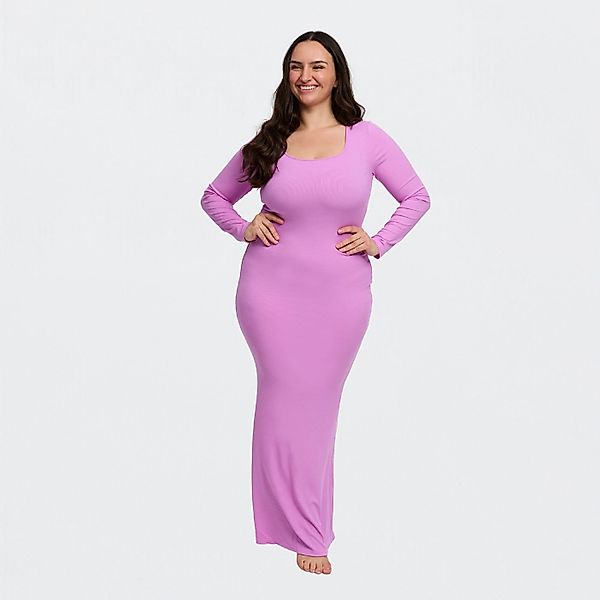 Creamy Fabrics Jerseykleid Ribbed Long Sleeve günstig online kaufen