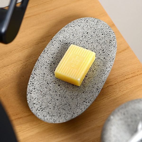 wohnfreuden Seifenschale Terrazzo Seifenschale grau, Breite: günstig online kaufen