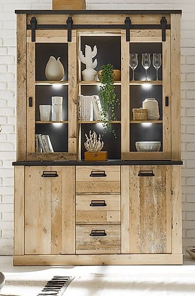 Furn.Design Buffet Stove (Buffetschrank in Used Wood, 133 x 201 cm) mit Sch günstig online kaufen