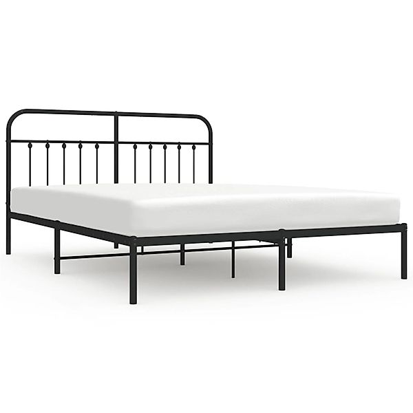 vidaXL Bettgestell mit Kopfteil Metall Schwarz 183x213 cm Modell 61796555 günstig online kaufen