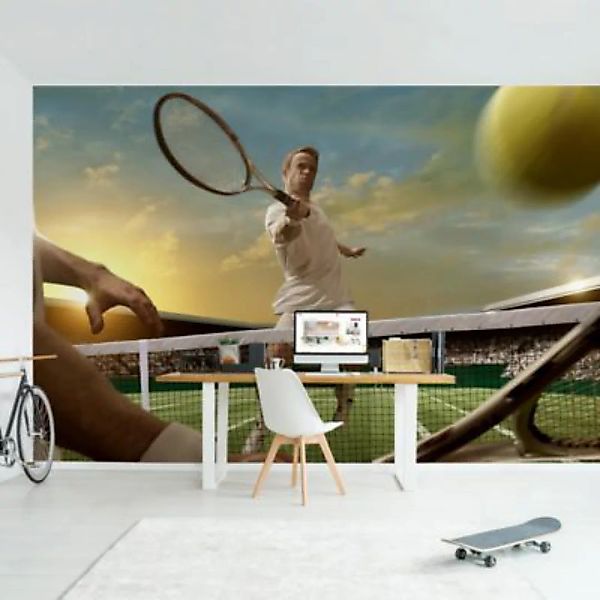 Bilderwelten Kindertapete Tennis Player gelb Gr. 432 x 290 günstig online kaufen