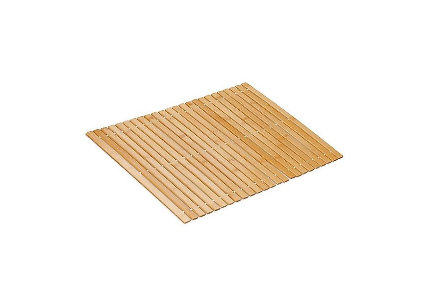 relaxdays Badematte Badvorleger aus Bambus 60x40 cm, Höhe 10 mm, Bambus günstig online kaufen