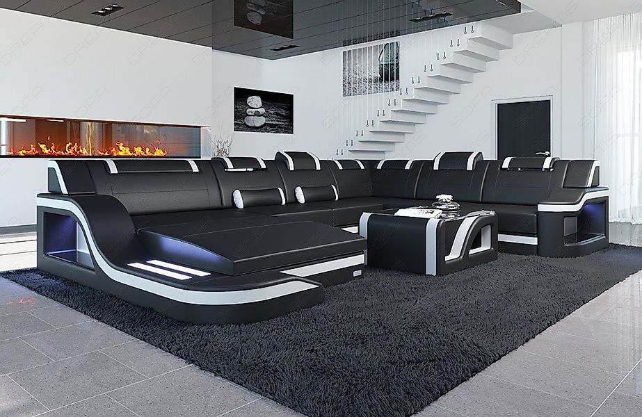 Sofa Dreams Wohnlandschaft XXL Ledersofa Palermo günstig online kaufen