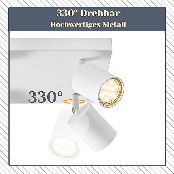 Nettlife Deckenstrahler Weiß 4/6 Flammig Deckenleuchte günstig online kaufen