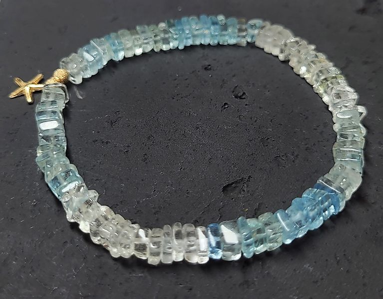 GOLDEN Perlenarmband Aquamarin Armband, Aquamarin Schmuck, günstig online kaufen