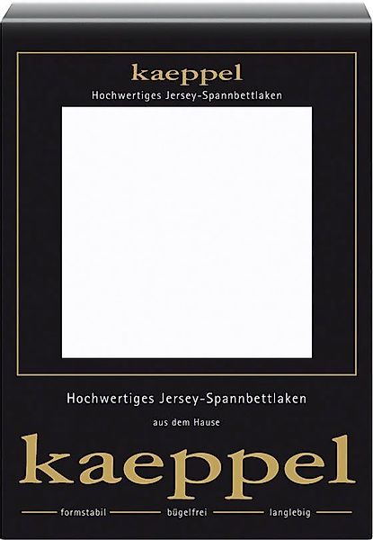 Kaeppel Spannbettlaken Single Jersey Mako Elasthan, günstig online kaufen